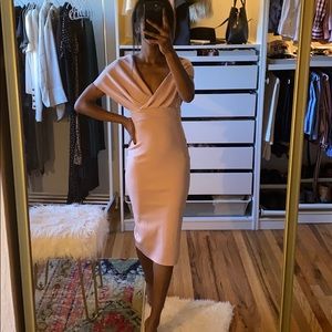Pink off the shoulder dress